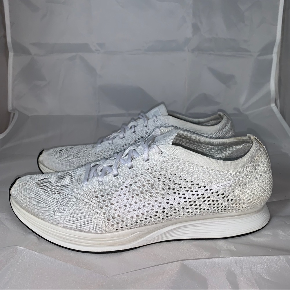 Nike Flyknit Racer ‘Triple White’ men’s size 10.5
